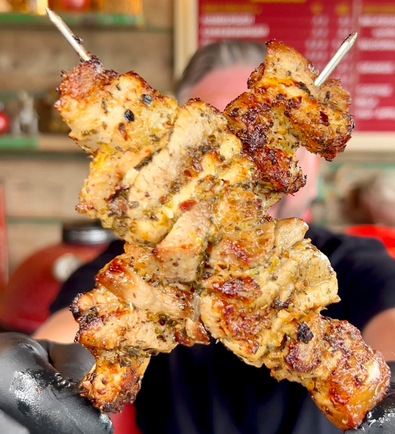 Pork Souvlaki with Tzatziki 